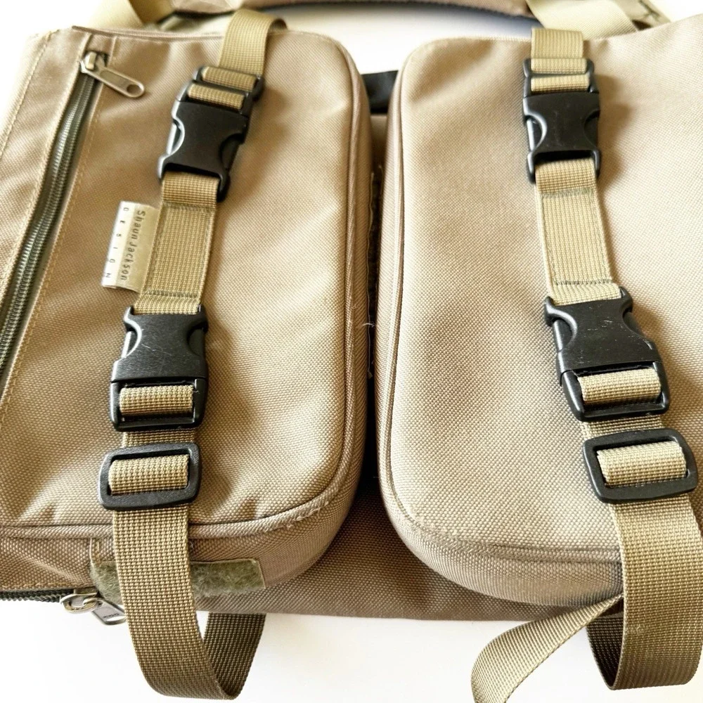 Shaun Jackson Design Khaki Lapdog Laptop Bag Mobile Workstation Work On The Go